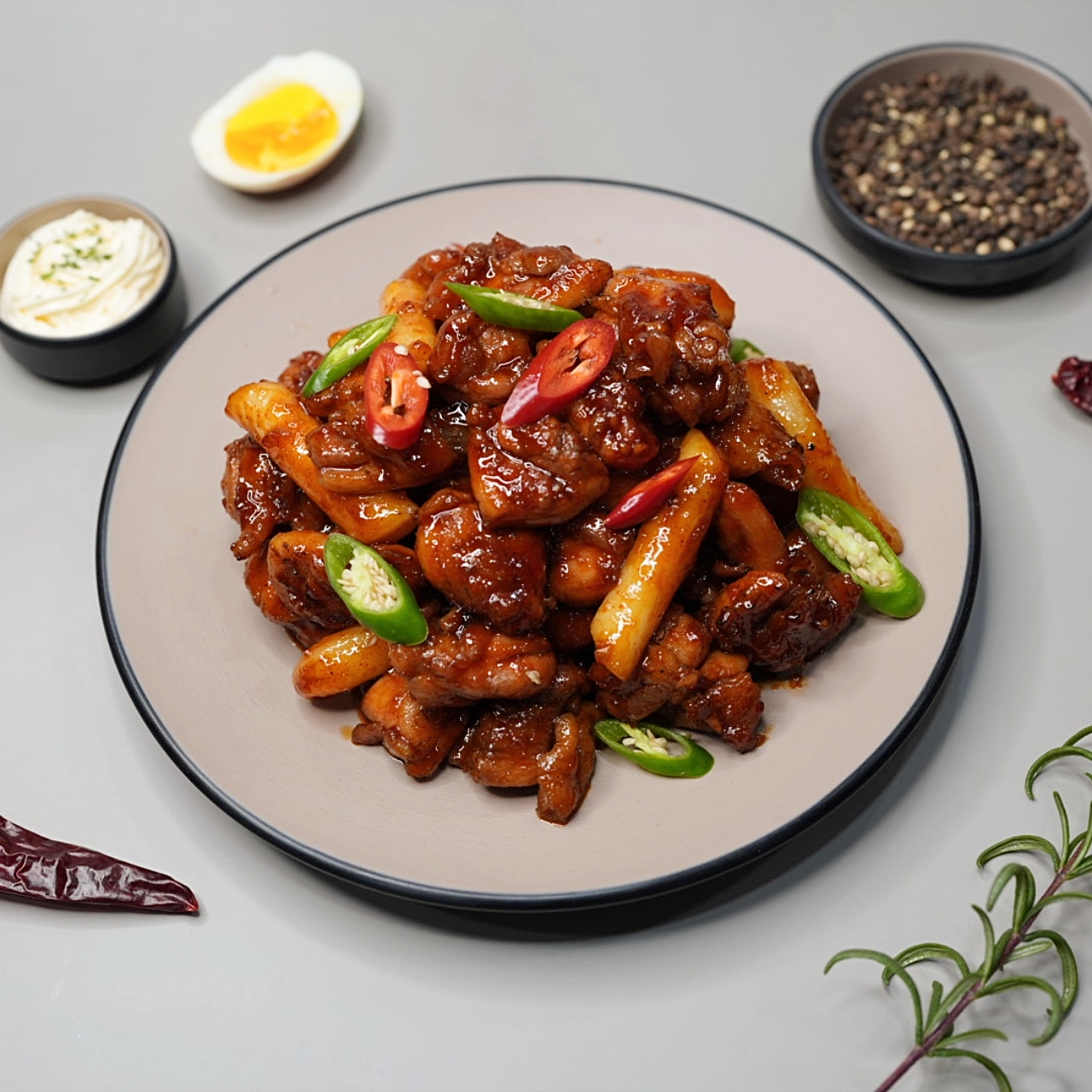 숯불양념치킨 매운맛