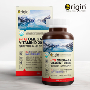 [오리진] 알티지 오메가3 앤 비타민D 2000IU (1208mg x 100캡슐)