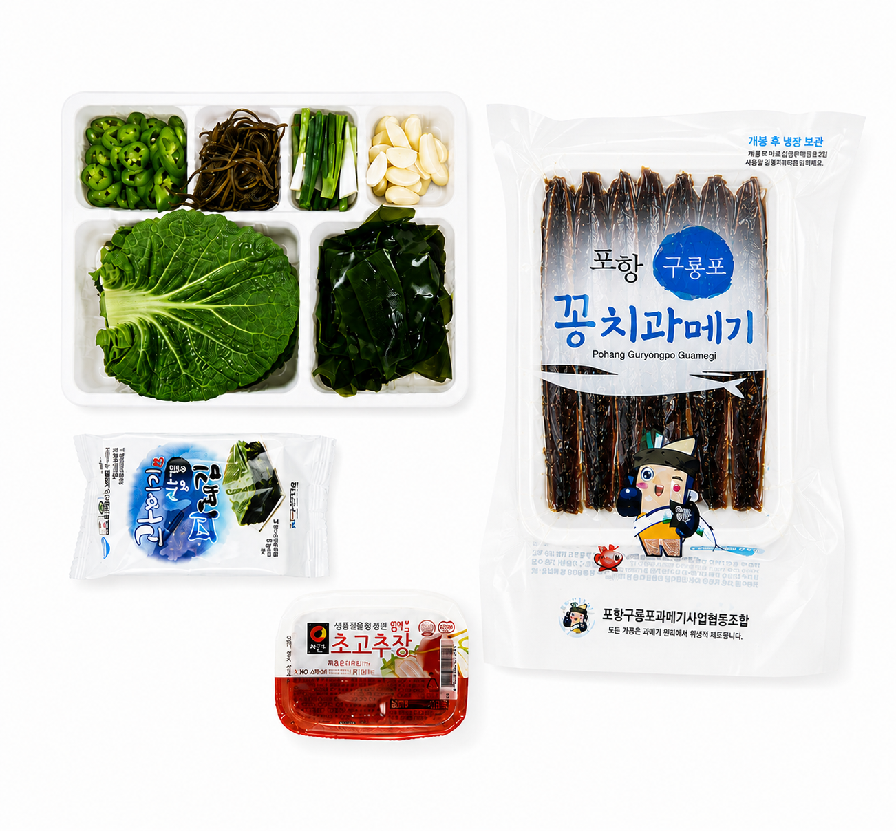 포항 구룡포 꽁치 과메기 5미(10쪽) 야채포함혼술세트